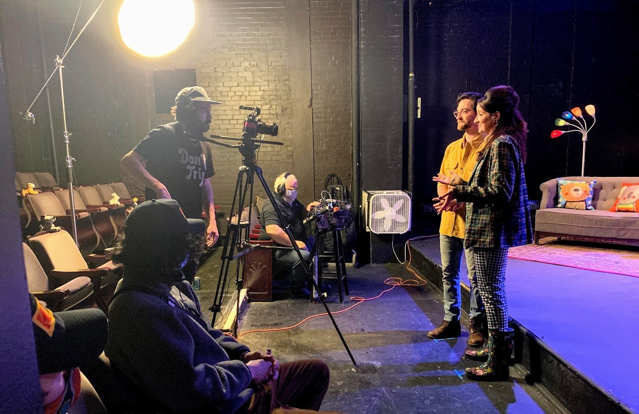 A production setup from Rob's existing portfolio, with camera and lighting equipment